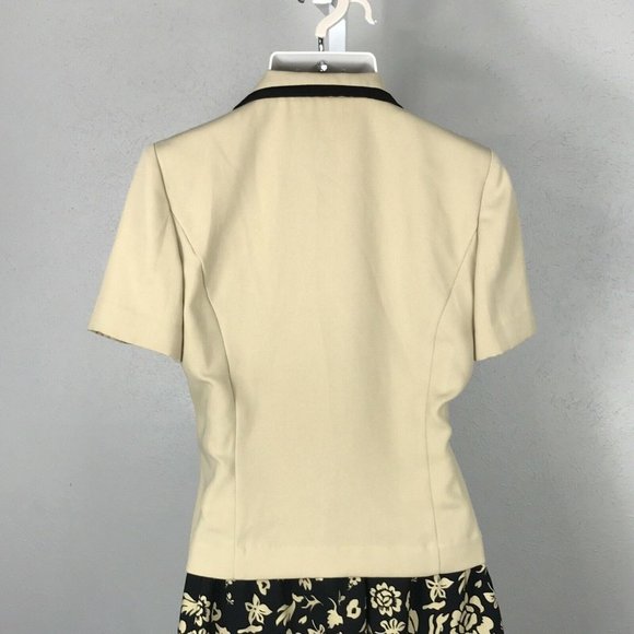 Danny & Nicole Blazer & Skirt Classy Beige & Black Outfit Suit Set ~ Sz 10P - Picture 5 of 9